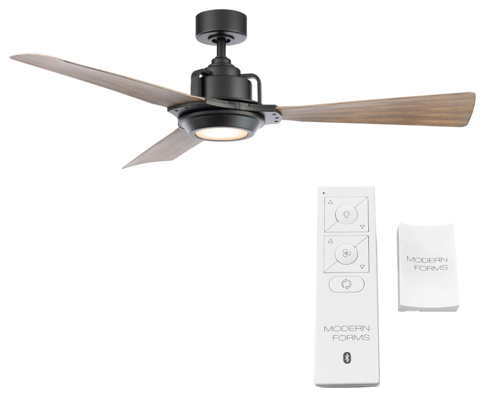 Osprey 56" Indoor/Outdoor Smart Ceiling Fan, Matte Black Barn Wood, 3500K Light