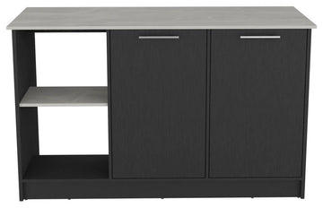 Kitchen Island Padua, Kitchen, Black / Onyx