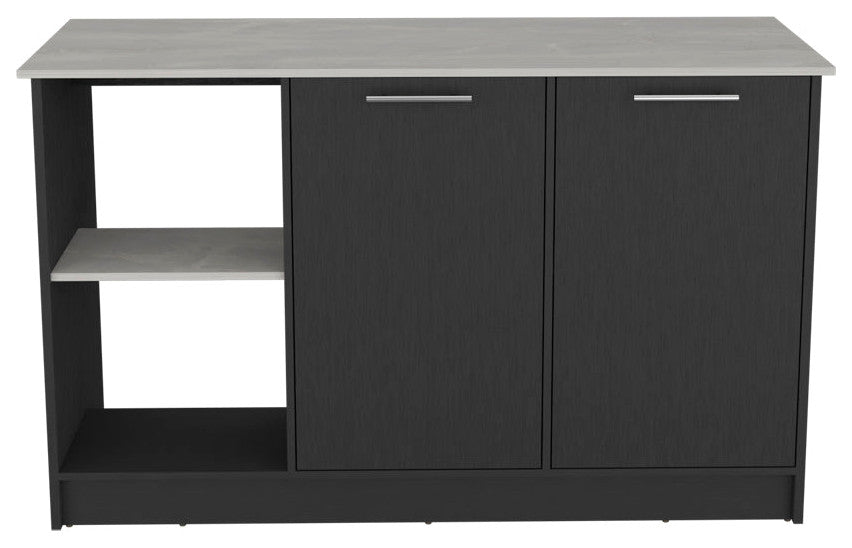 Kitchen Island Padua, Kitchen, Black / Onyx