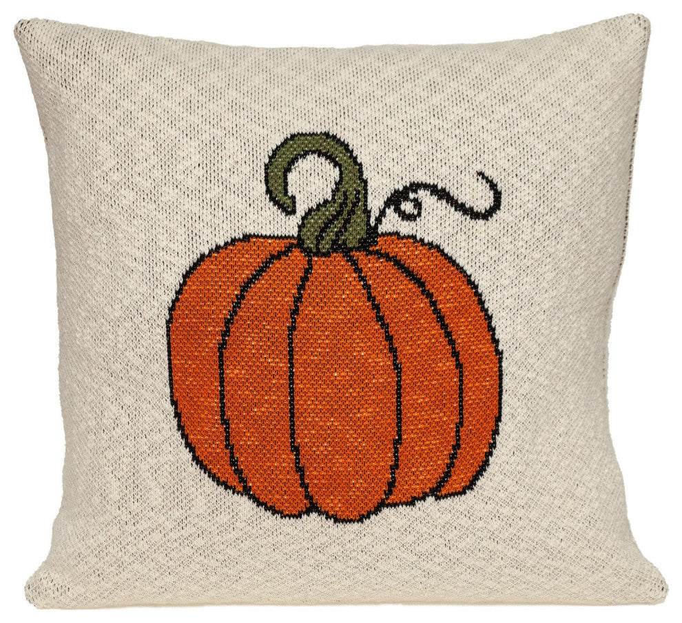 Pumpkin Silhouette Throw Pillow