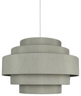 Palladio 5-tier Shade Pendant, 18"x12", Moss Gray