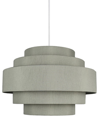 Palladio 5-tier Shade Pendant, 18"x12", Moss Gray