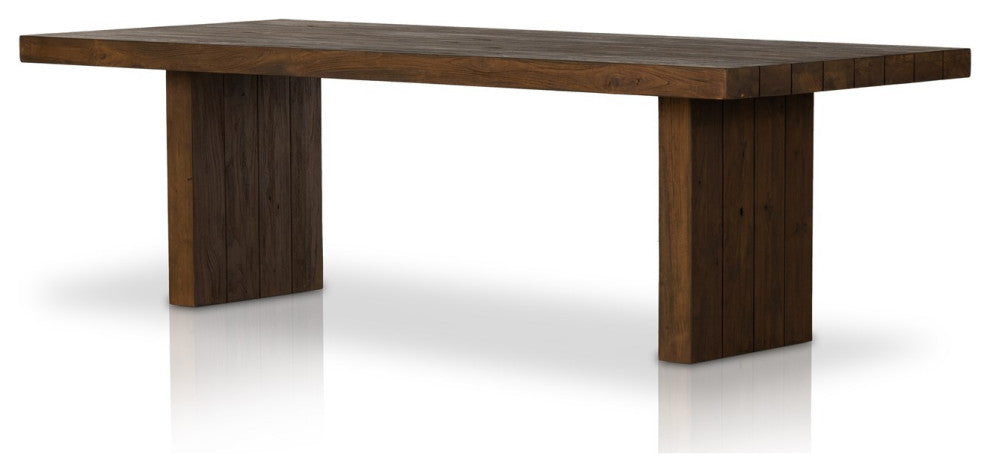 Encino Outdoor Dining Table-96"-Brown