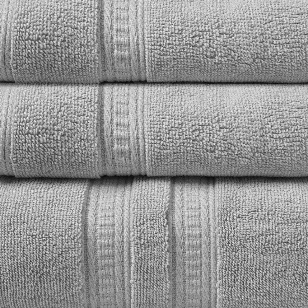 Beautyrest 750g Premium Antimicrobial 6-Piece Towel Sets, Light Gray
