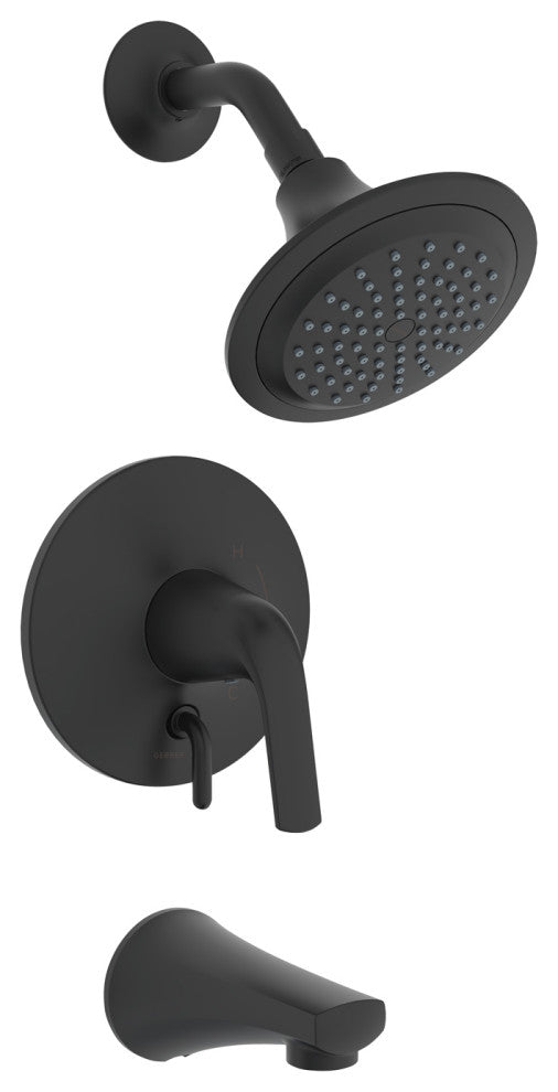 Lemora Single Handle Tub & Shower Trim Kit with Diverter on Valve 1.75gpm Chrome