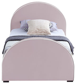 Brody Velvet Upholstered Bed, Pink, Twin