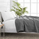 Bare Home Polar Fleece Lightweight Blanket, Gray, Throw