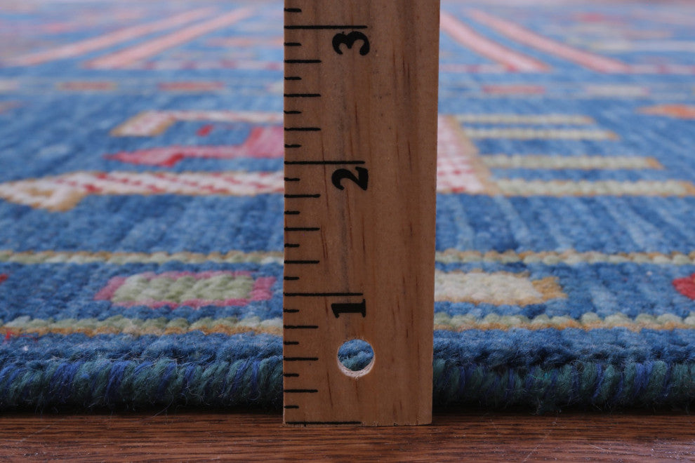 9' 1" X 12' 2" Persian Gabbeh Tribal Handmade Wool Rug - Q15840