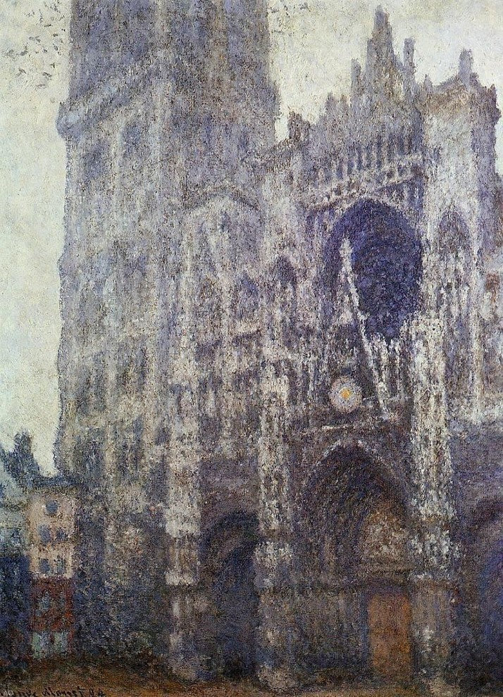 Claude Oscar Monet The Portal and the Tour d'Albene  Grey Weather Wrapped Canvas