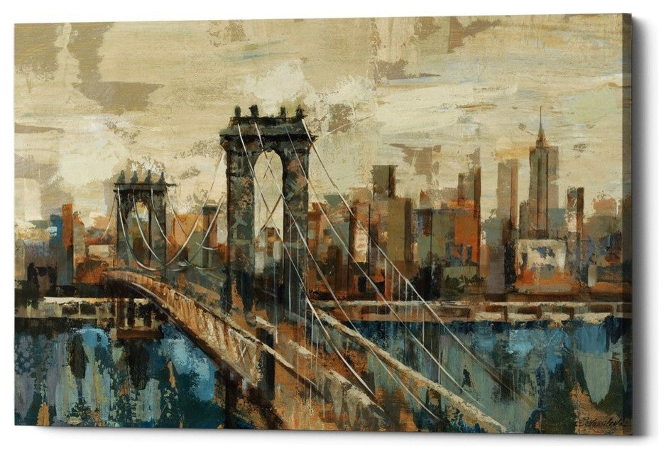 Epic Graffiti "New York View" by Silvia Vassileva, Giclee Canvas Art, 26"x40"
