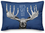 Let's Get Lit Moose 14"x20" Throw Pillow