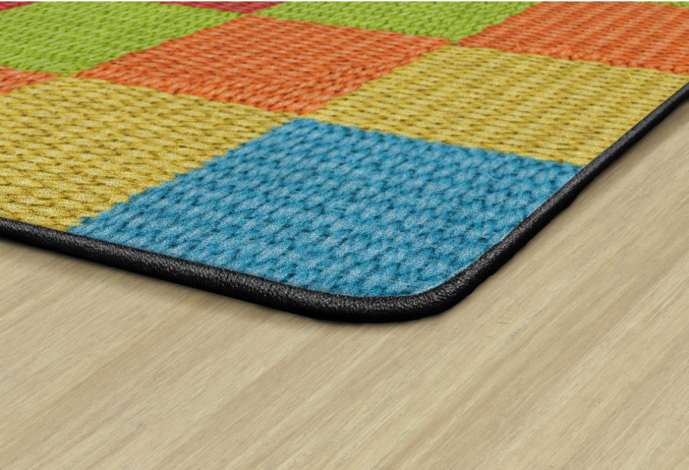 Flagship Carpets VA1009-32FS 6'X8'4" Basket Block Multi Educational Rug