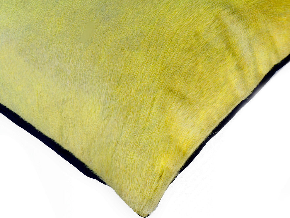 12"x20" Torino Cowhide Pillows, Set of 2, Yellow