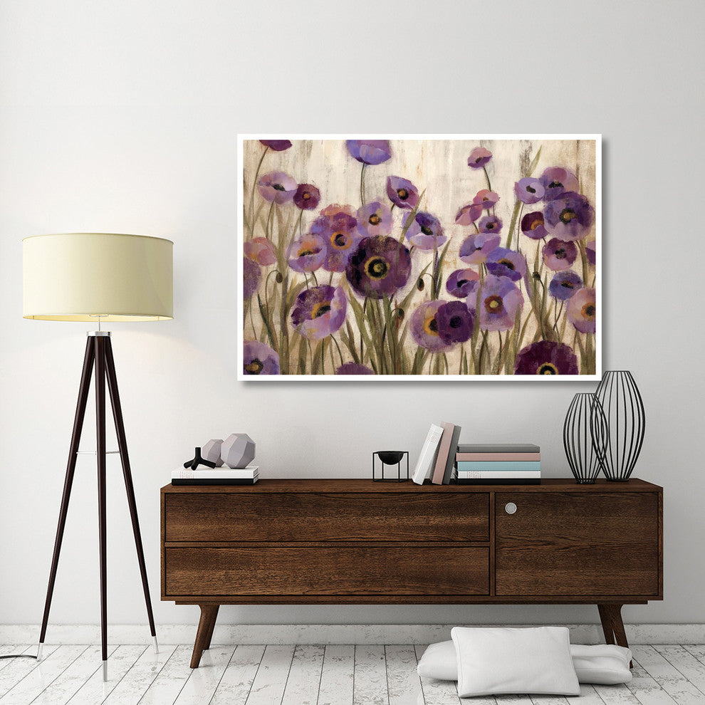 "Pink and Purple Flowers" Digital Paper Print by Silvia Vassileva, 62"x42"