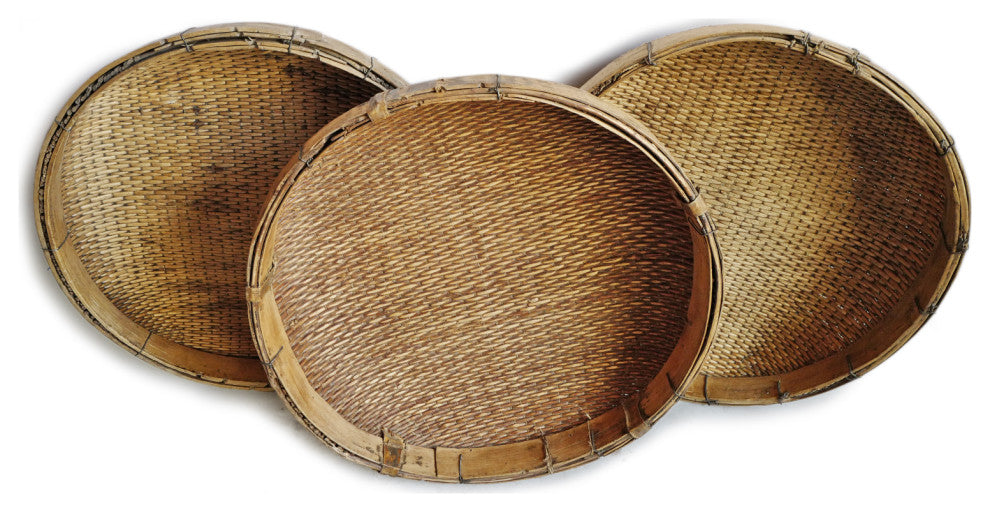 Consigned Jumbo Bamboo Grain Basket