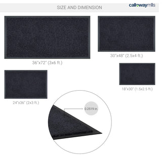 Calloway Mills Charcoal Summit Mat, 36"x72"