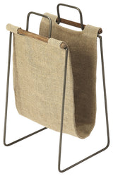 Butler Idaho Burlap and Metal Magazine Basket