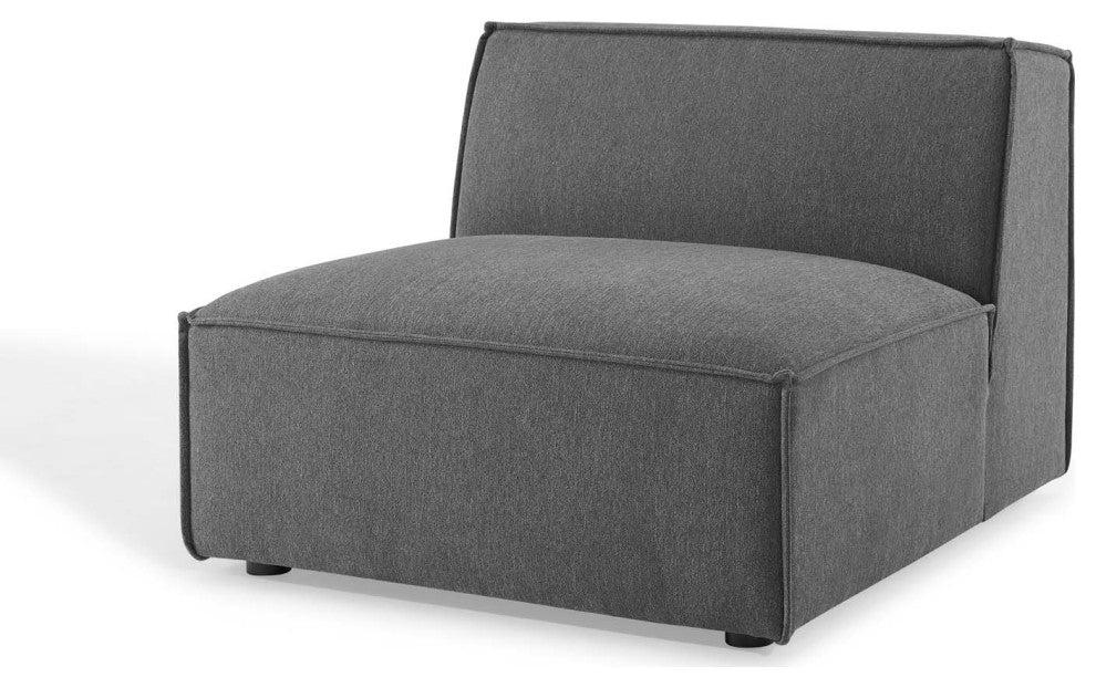 Modular Sectional Sofa Set, Charcoal Gray, Fabric, Modern, Hospitality