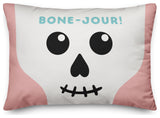 Bone-Jour! 14x20 Throw Pillow