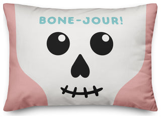 Bone-Jour! 14x20 Throw Pillow