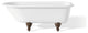 Cheviot Products Traditional Cast Iron Bathtub With Faucet Holes, Antique Bronze