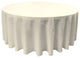 LA Linen Round Polyester Poplin, Ivory, 120" Round
