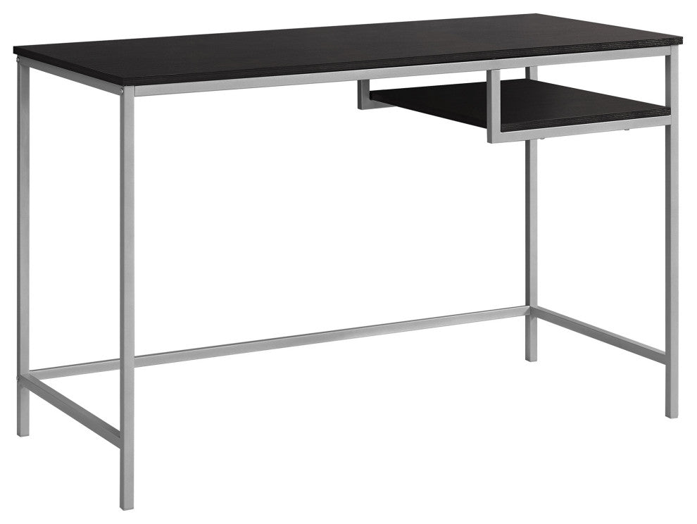 Computer Desk Home Office Laptop 48"L Work Metal Laminate Brown Grey