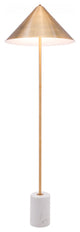 Flare Floor Lamp Gold and White