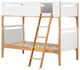 South Shore Bebble Modern Twin Over Twin Bunk Bed in Pure White