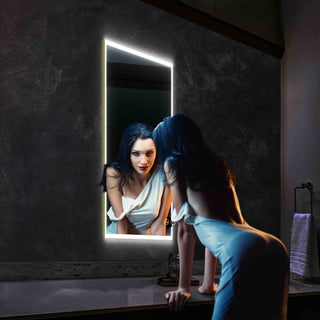 Fogless, Dimmable, Color Temperature Adjustable LED Mirror, 24x36