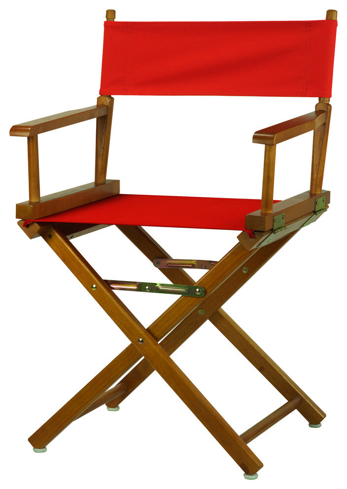 018" Director's Chair Honey Oak Frame-Red Canvas