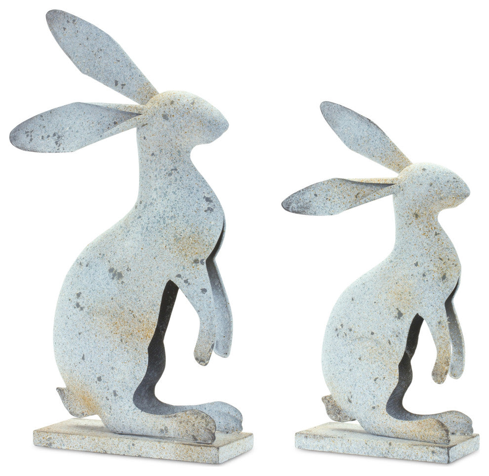 Rabbit Figurine, 2-Piece Set