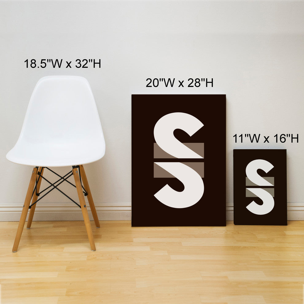 "Super S" Canvas Art, 11"x16"
