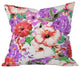 83 Oranges Purple Floral Throw Pillow