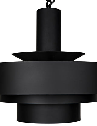 Parlor Pendant, Black Metal