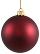 Vickerman N591019Dmv 4" Wine Matte Ball Ornament, 6 Per Bag