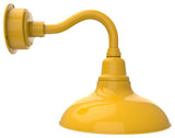 12in.  Yellow Gooseneck Barn Light with Chic Arm