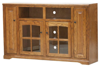 Oak Ridge, Tall 66" Wide TV Console, Olive Oak