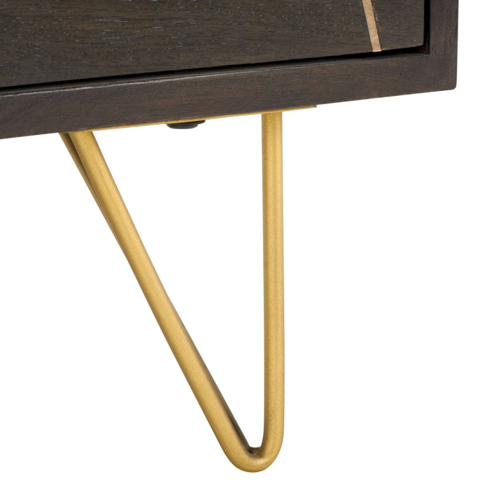 Safavieh Couture Marigold 6 Drawer Dresser, Black/Gold