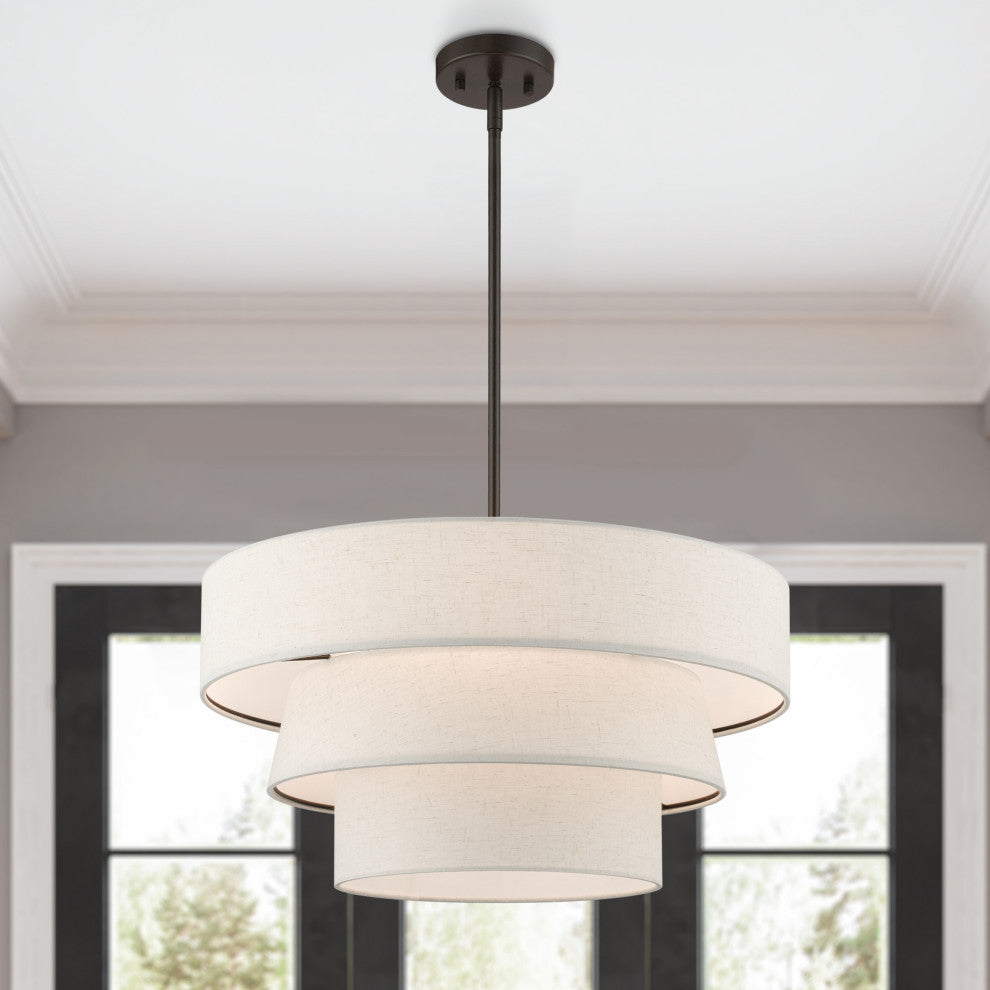 Chandler 4-Light English Bronze Pendant Chandelier