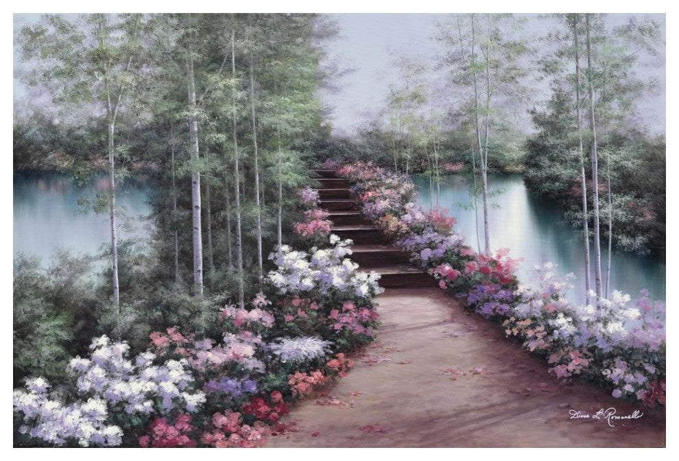 "Bridge of Flowers" Digital Paper Print by Diane Romanello, 50"x34"