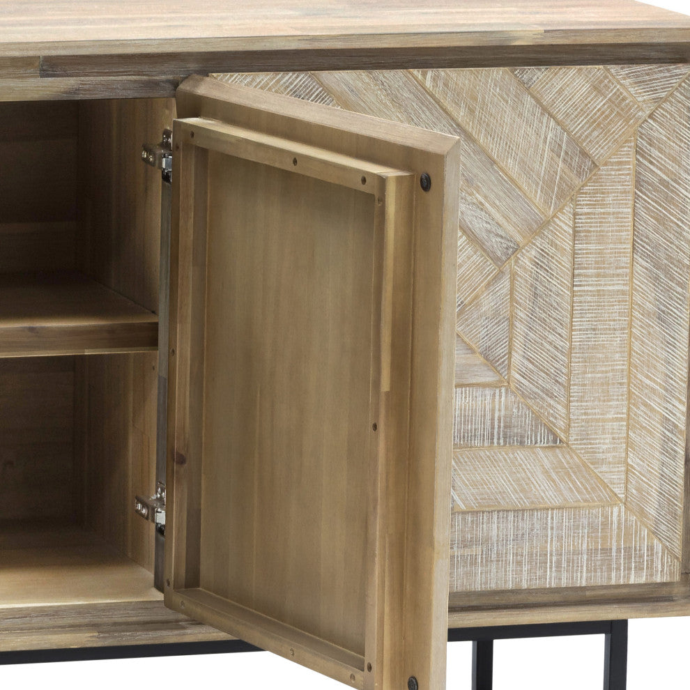 Peridot Sideboard Buffet, Natural Acacia Wood