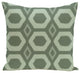 Hugs And Kisses Geometric Print Pillow, Dusty Miller, 16"x16"