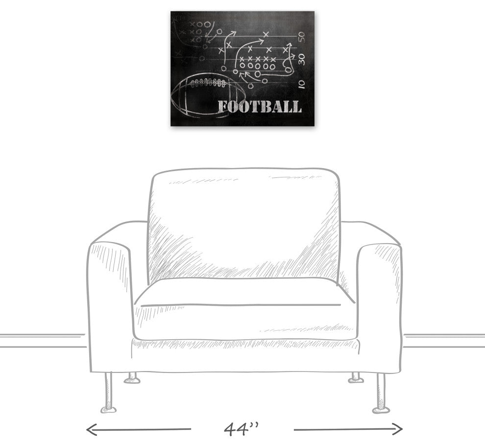 Football Plays 20x16 Canvas Wall Art