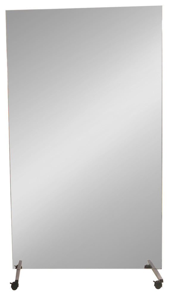 LiteMirror, Shatterproof Portable Mirror with Rolling Stand