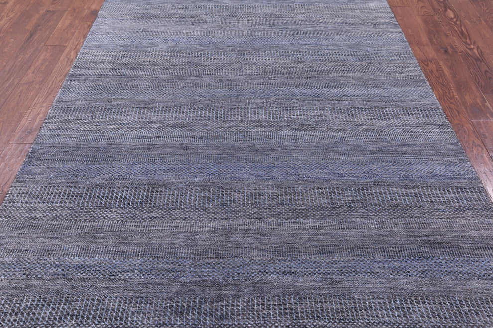 6' 0" X 9' 2" Handmade Wool and Silk Savannah Grass Rug Q11974
