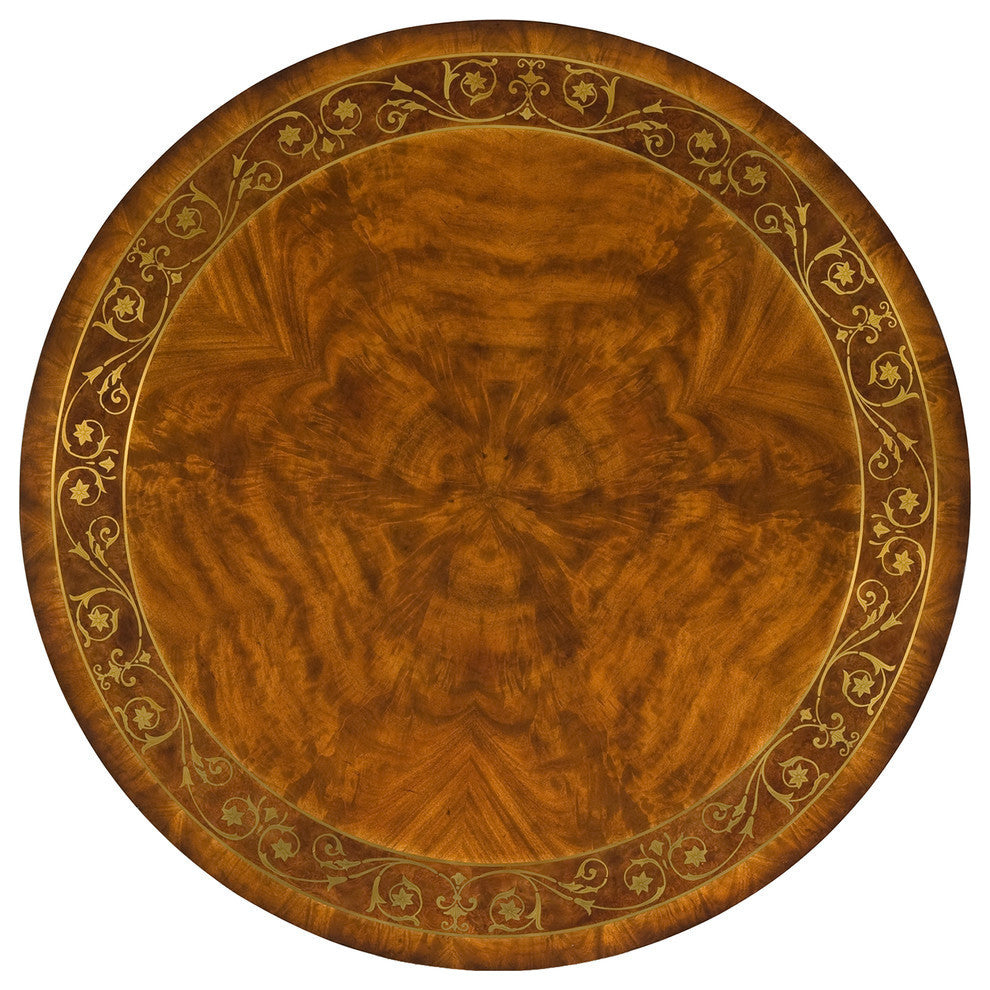 Regency Brass Inlaid Drum Table