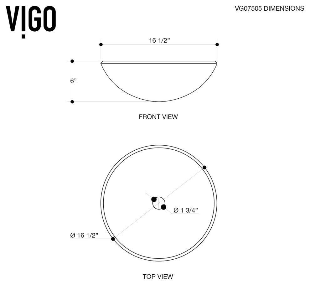 VIGO Giovanni 17"L x 17"W x 6"H Glass Round Vessel Bathroom Sink, Gold and Brown Fusion