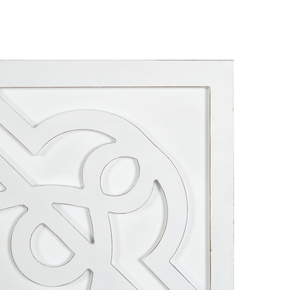 Mercador Wall Art Plaque, White, 24x24