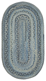 Harborview Braided Oval Rug, Blue, 11'4"x14'4"